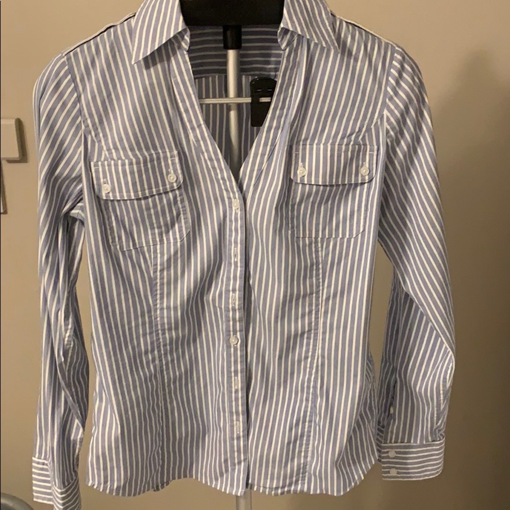 Striped button down